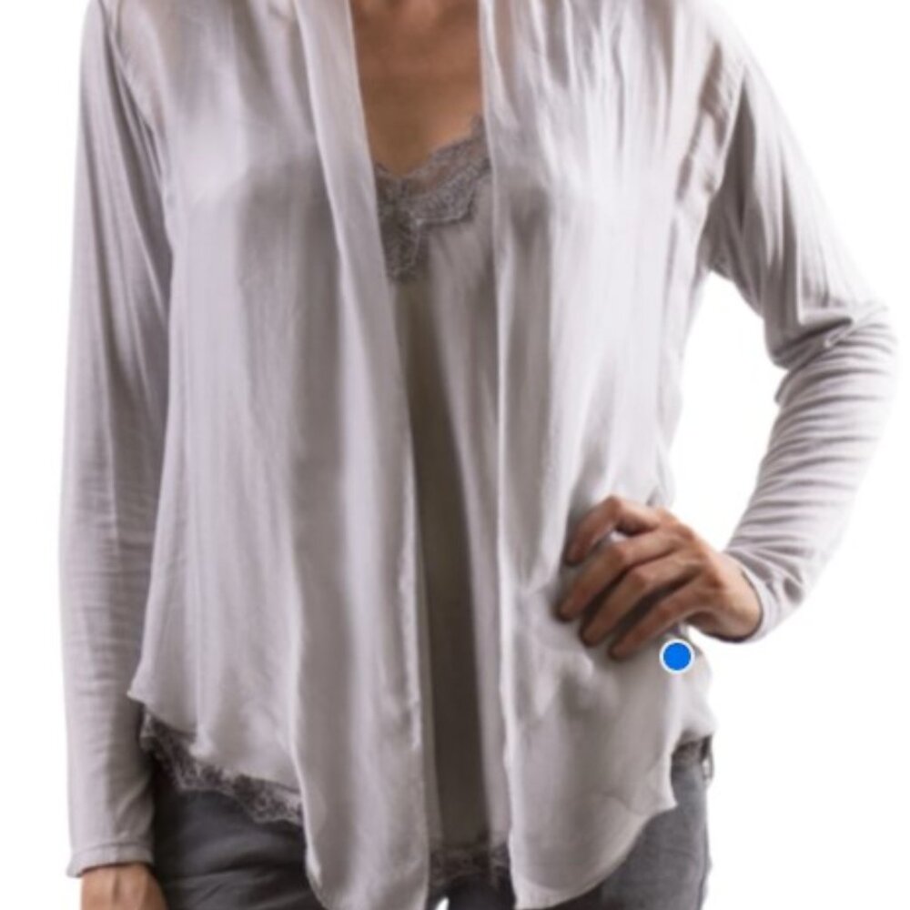 Italian Silk Front Cardigan